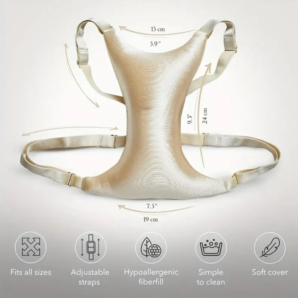 Chest Wrinkle Pillow for Side Sleepers | Anti-Aging Décolletage Support NEW - Picture 7 of 8
